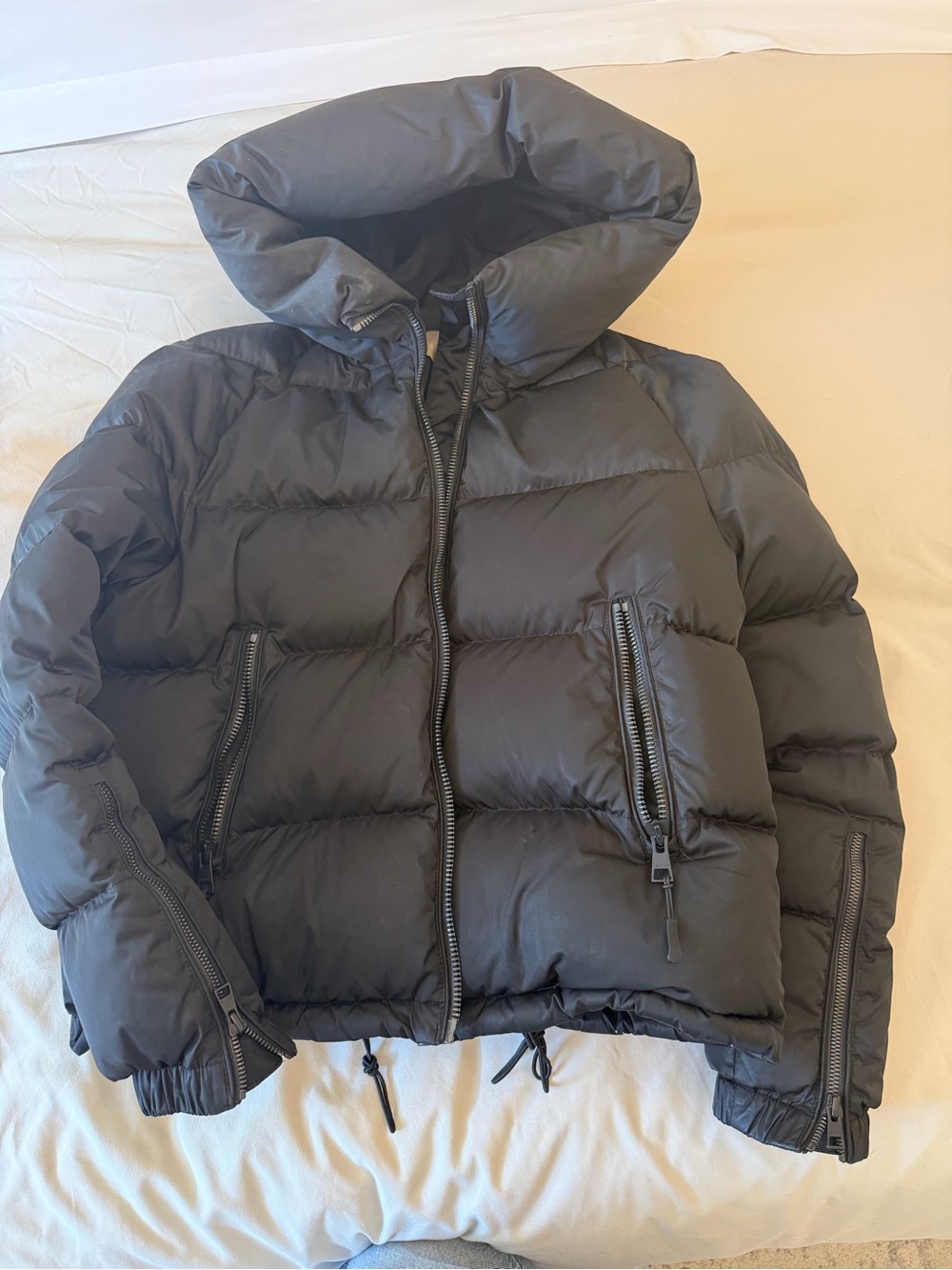 Soia & Kyo Black Quilted Puffer Jacket with Hood